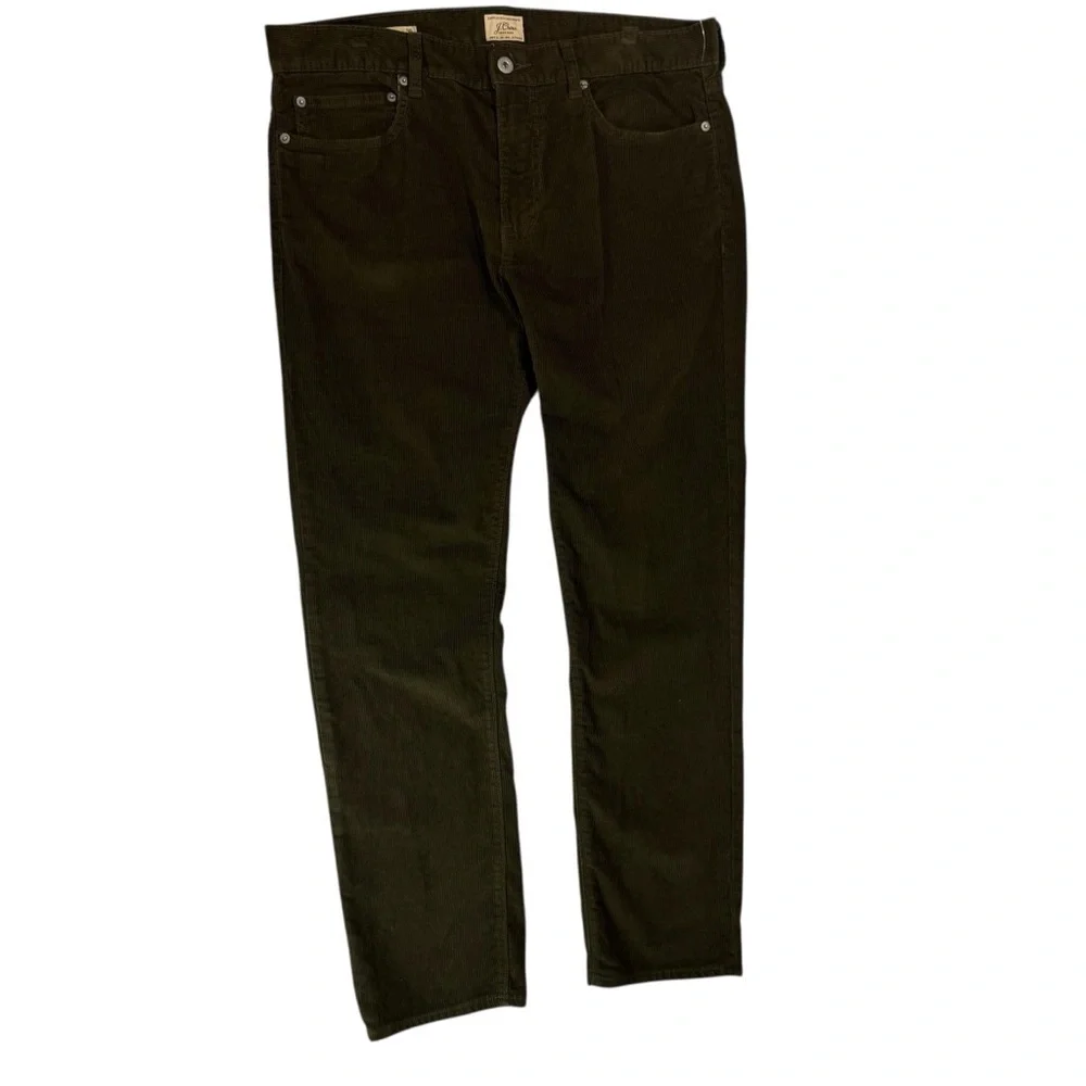 J. Crew Dark Green Corduroy Pants. Size 34x30